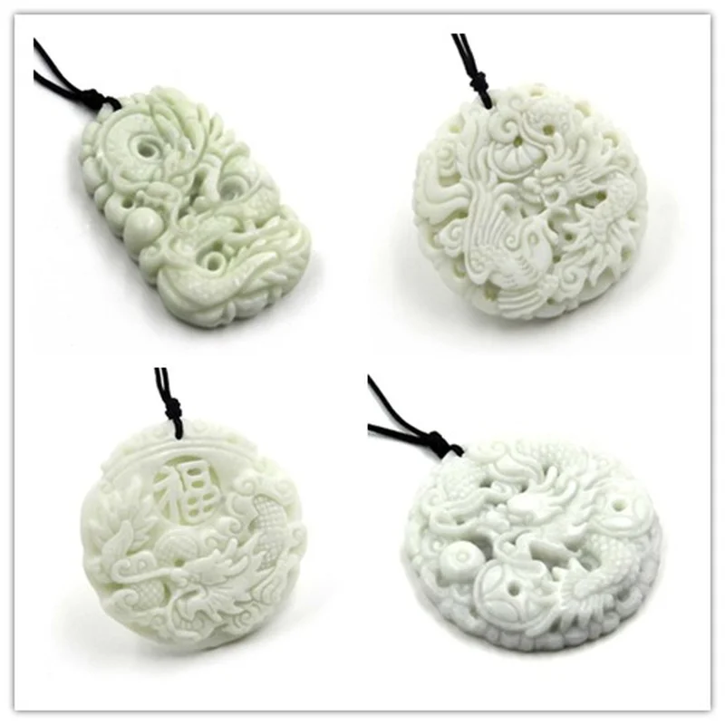 Necklaces - Liontin Kalung Phoenix Naga Giok Putih
