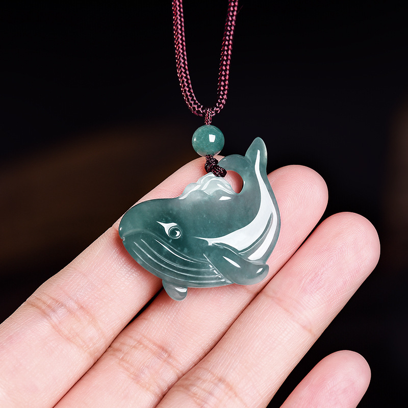 Necklaces - Kalung Liontin Paus dari Batu Giok