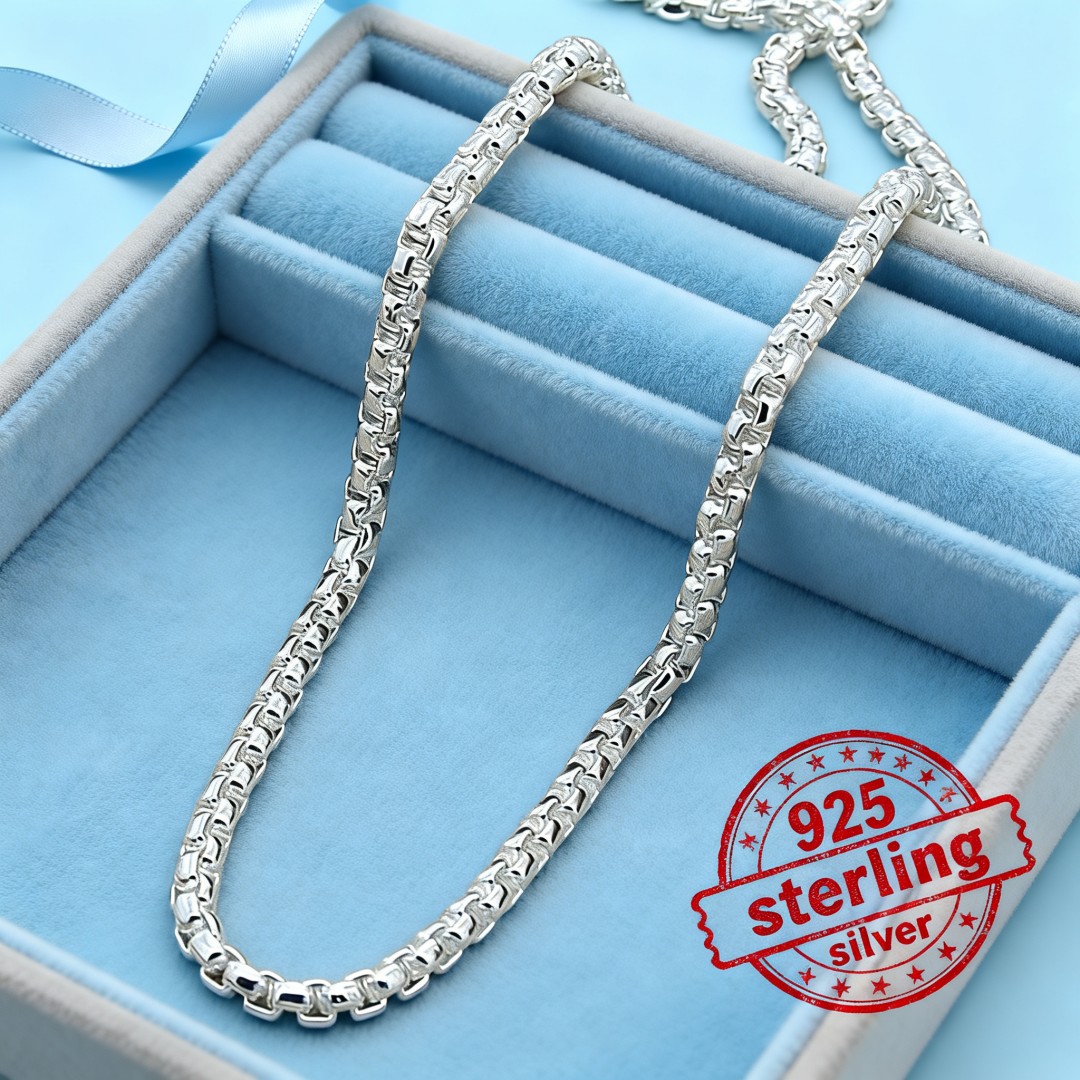 Cuban Link Chain 12Mm - Kalung Rantai Kotak Bulat Perak Sterling