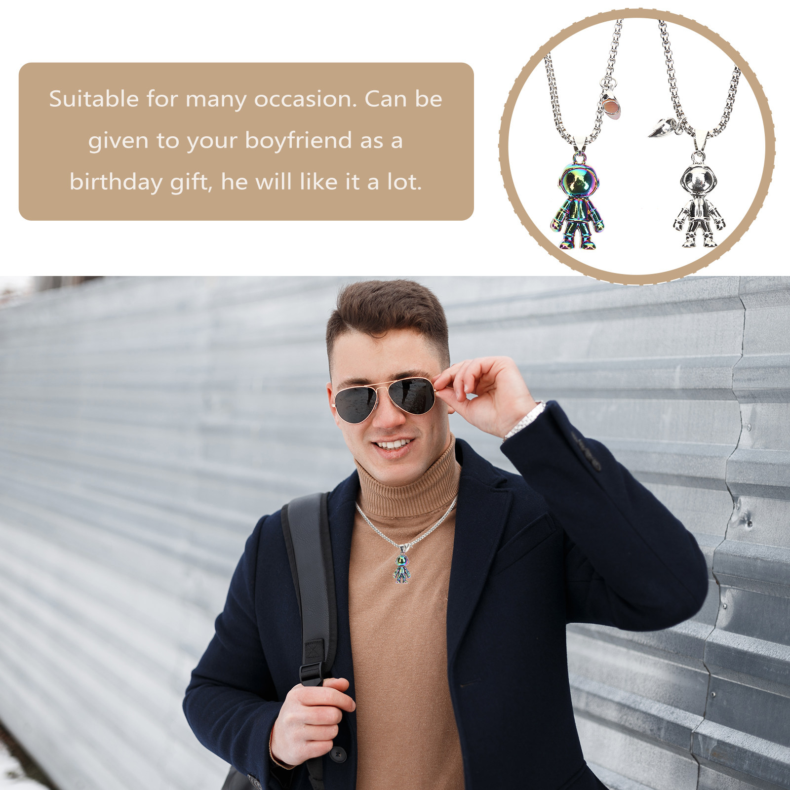1 Pasang Kalung Pasangan Seras - Magnetic Couple Matching Necklaces ulasan dan harga