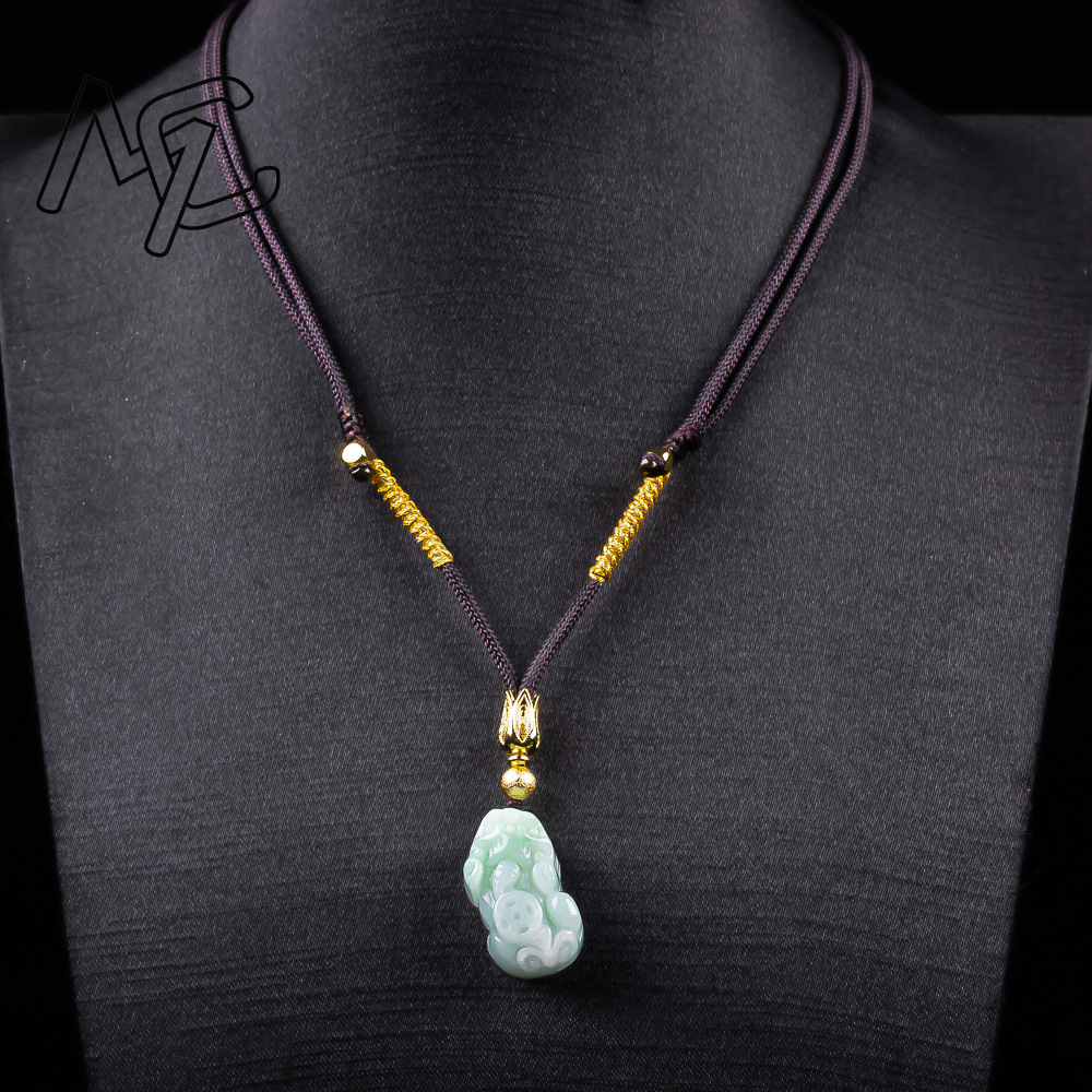 Liontin Uang Pixiu Giok Hijau  - Necklaces ulasan dan harga