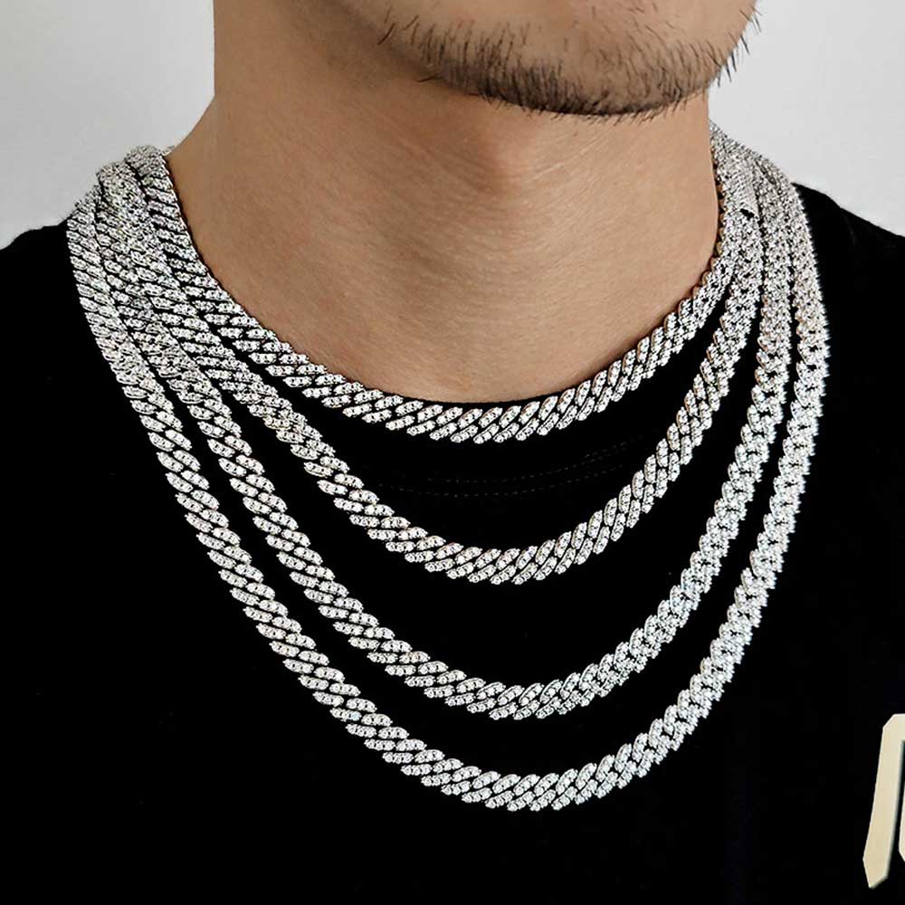 Kalung Wanita Zirkon 8MM1Row,  - Cuban Link Chain 12Mm ulasan dan harga