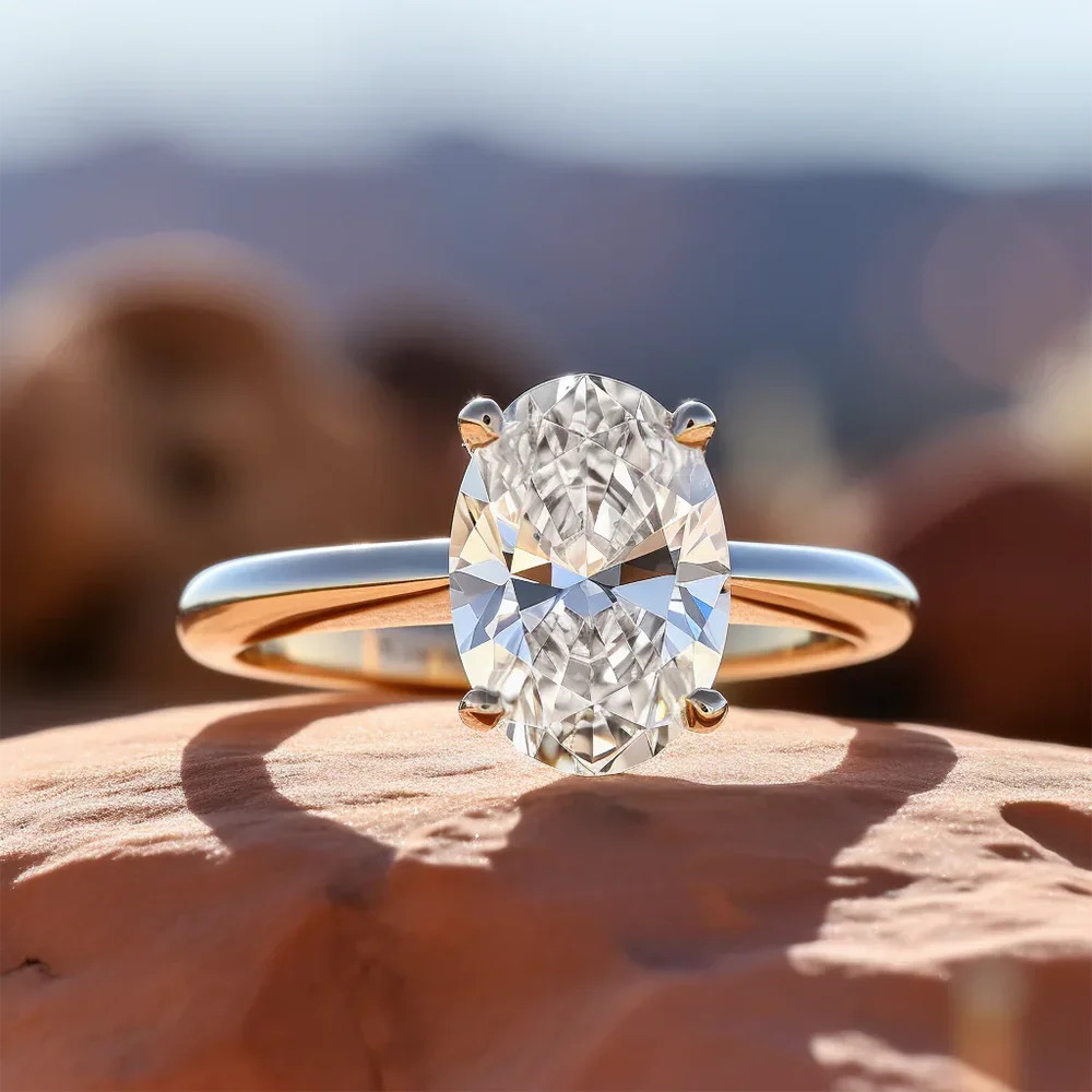 Cincin Pertunangan Moissanite  - Moissanite Engagement Ring 1 Carat ulasan dan harga