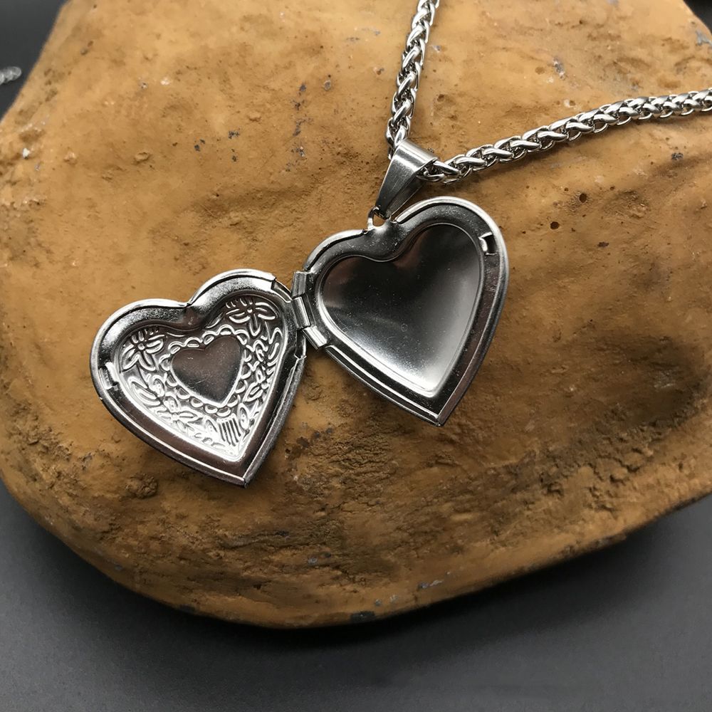HOOH 1 Buah Liontin Liontin Bi - Heart Locket Necklace Photo ulasan dan harga