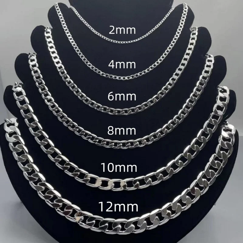 Kalung perak Sterling 925 pria - Cuban Link Chain 12Mm ulasan dan harga