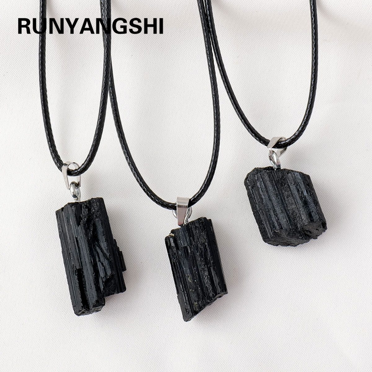 1 buah kristal alami turmalin  - Crystal Pendant Necklace Natural Stone ulasan dan harga