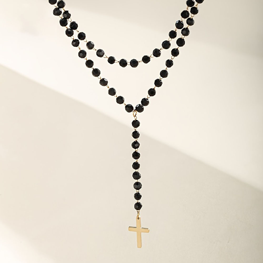 Kalung Y Berlapis Ganda Gothic - Layered Pendant Necklace Aesthetic ulasan dan harga