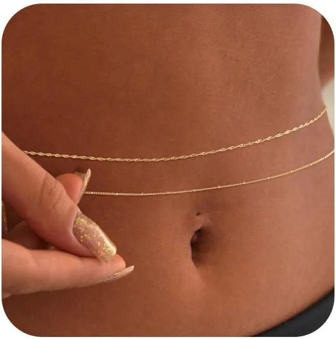 Rantai Pinggang Berlapis Emas  - Body Jewelry ulasan dan harga