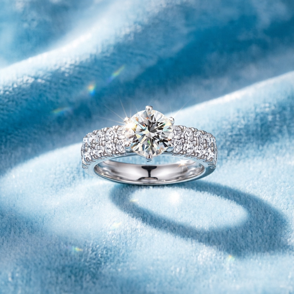 Cincin berlian moissanite pera - Moissanite Engagement Ring 1 Carat ulasan dan harga