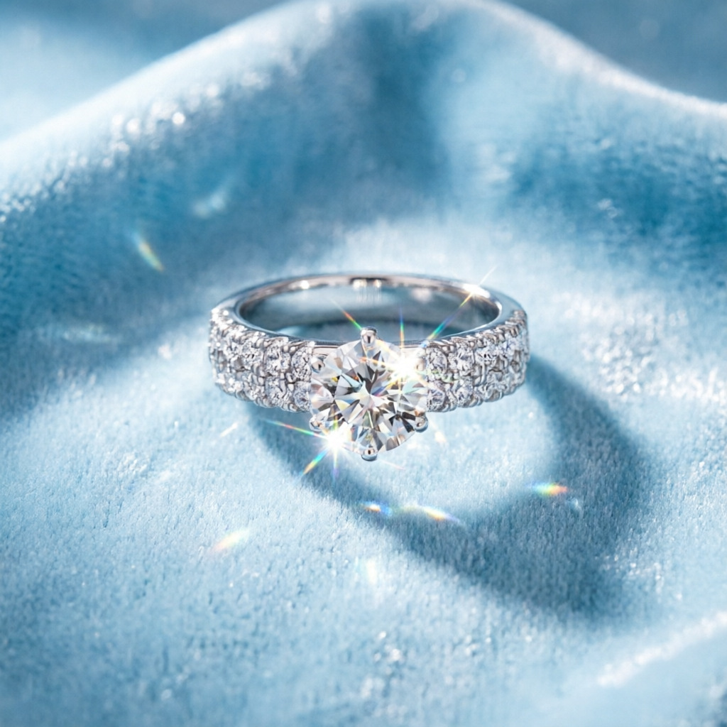 Cincin berlian moissanite pera - Moissanite Engagement Ring 1 Carat ulasan dan harga