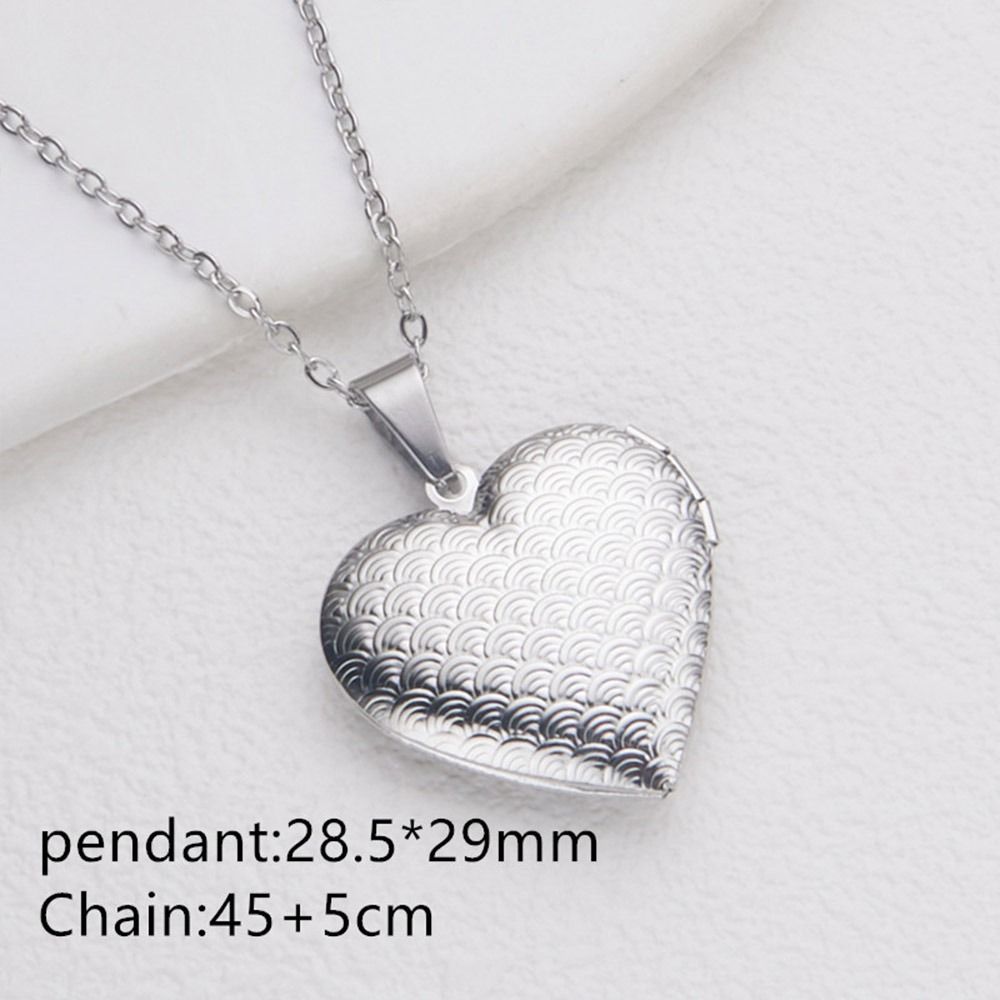 DIY kalung foto gambar kalung  - Heart Locket Necklace Photo ulasan dan harga